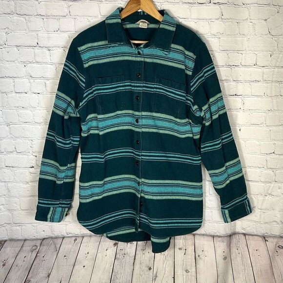 Duluth Trading Women's Heritage-Weight Flannel Long Shirt size XL 89804 - Picture 1 of 7